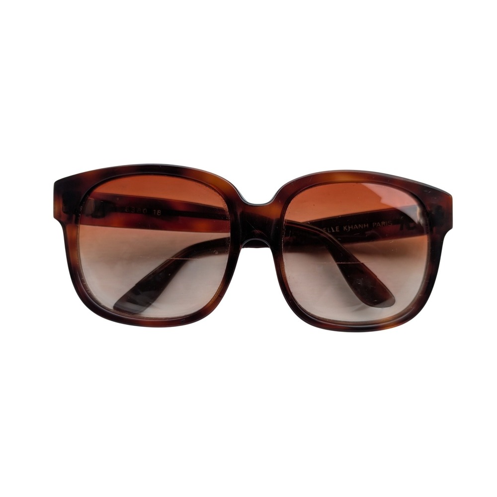 Vintage Emmanuelle Khanh Paris 8380 18 Sunglasses Tortoise Square FRAMES ONLY